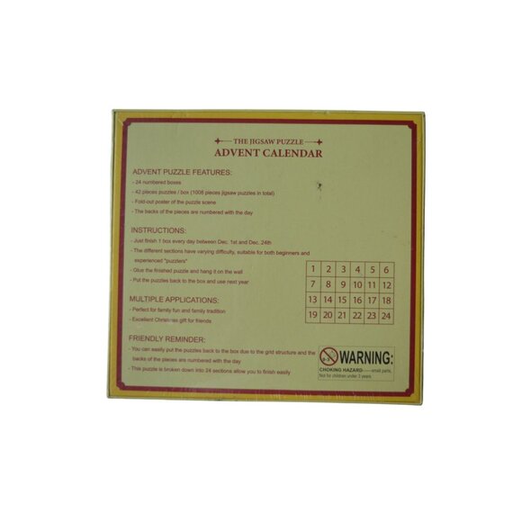 Jigsaw Puzzle Advent Calendar With Poster Included 1008 Pieces 27.5x19.7in 42 Pi - Picture 5 of 5